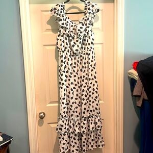 Lane Bryant Beauticurve black and white maxi dress, size 18/20